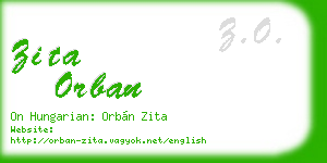 zita orban business card