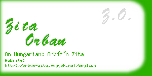 zita orban business card